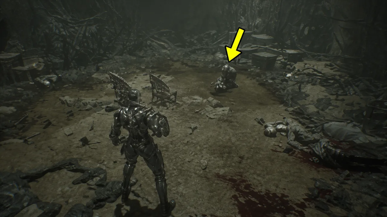 Sidearm location inside a Mortal Shell II dungeon